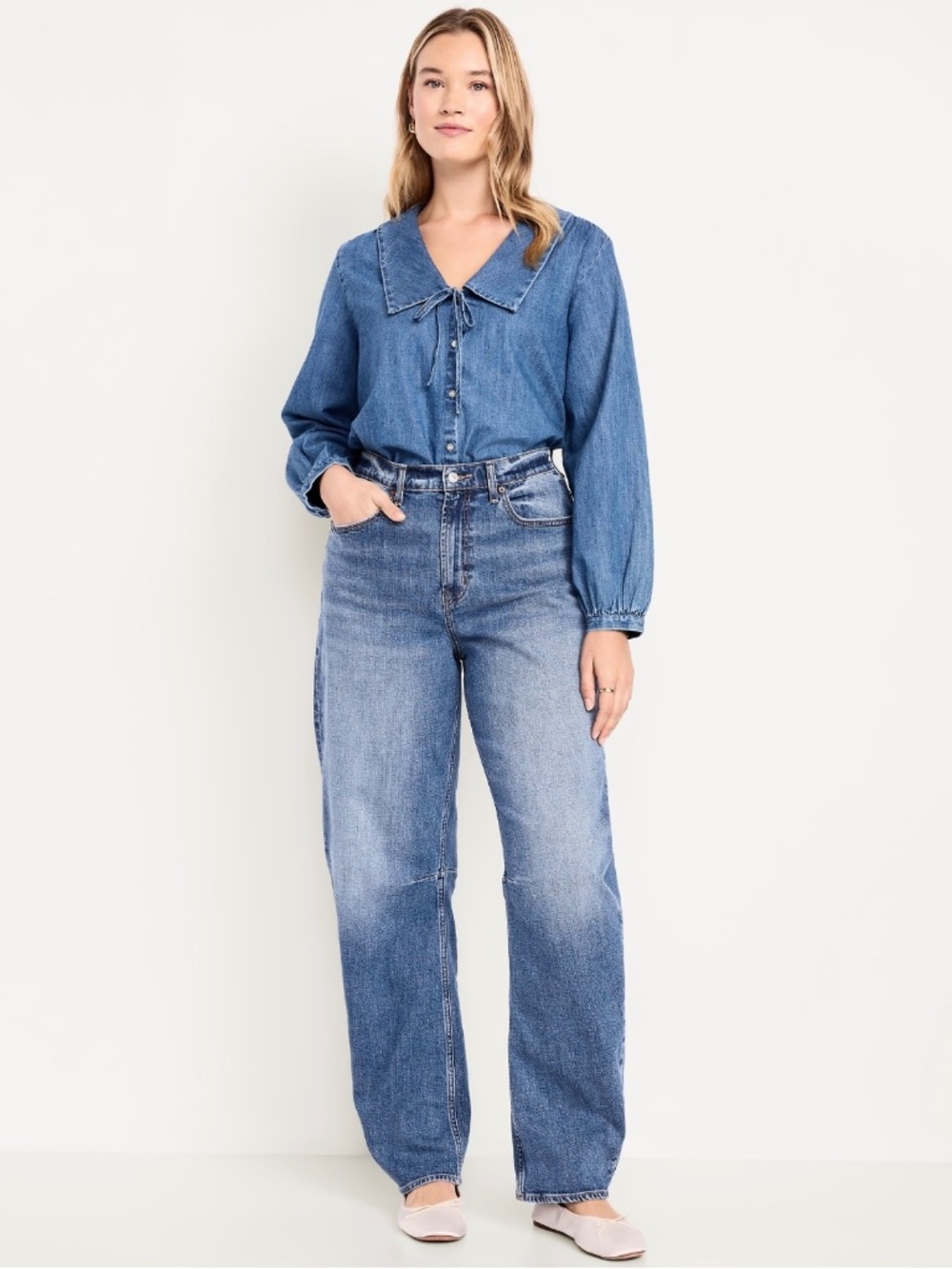 Old Navy NWT High Rise Barrel Jeans